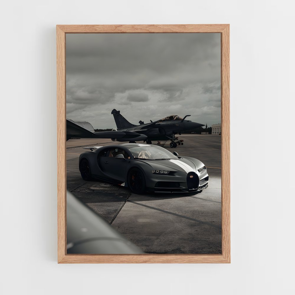 Poster Supercar Takeoff – affiche Bugatti (vue 4)